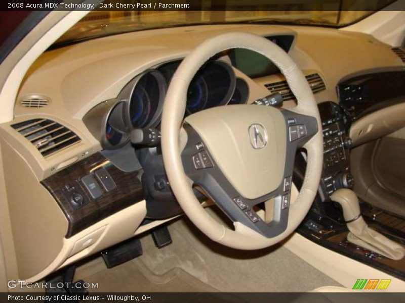 Dark Cherry Pearl / Parchment 2008 Acura MDX Technology