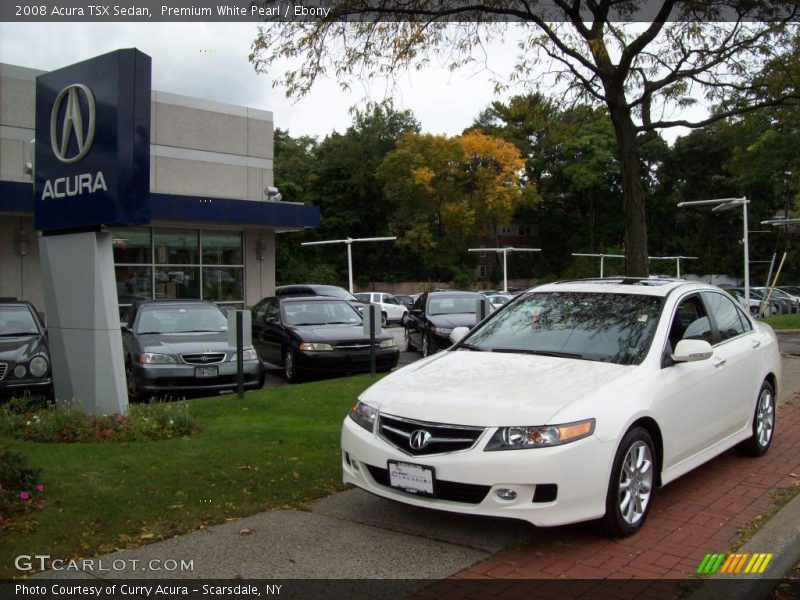 Premium White Pearl / Ebony 2008 Acura TSX Sedan