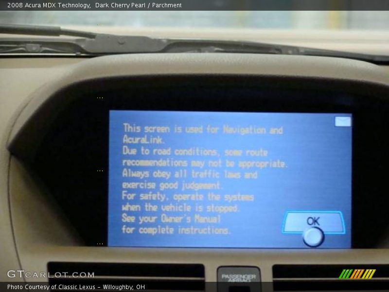 Dark Cherry Pearl / Parchment 2008 Acura MDX Technology