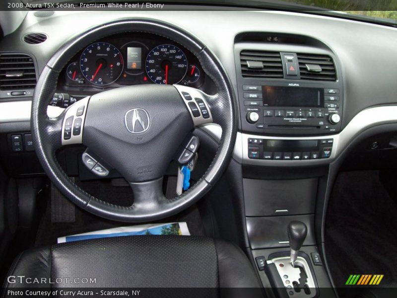 Premium White Pearl / Ebony 2008 Acura TSX Sedan