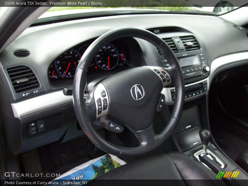 Premium White Pearl / Ebony 2008 Acura TSX Sedan