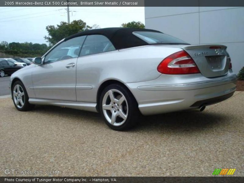 Brilliant Silver Metallic / Charcoal 2005 Mercedes-Benz CLK 500 Cabriolet