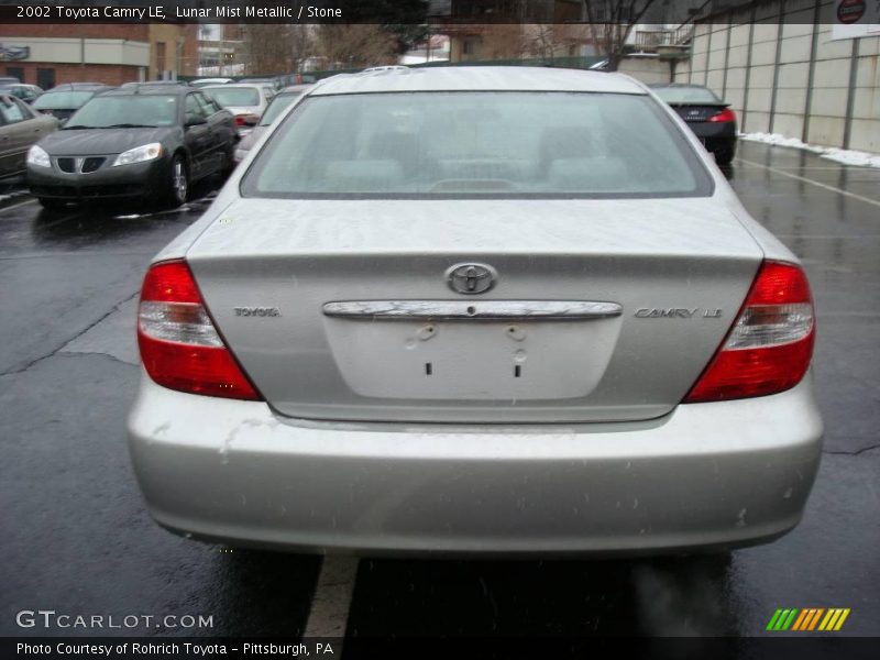 Lunar Mist Metallic / Stone 2002 Toyota Camry LE