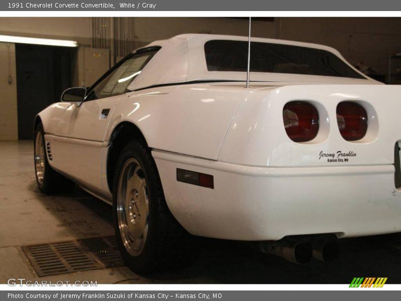 White / Gray 1991 Chevrolet Corvette Convertible
