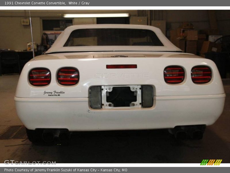 White / Gray 1991 Chevrolet Corvette Convertible