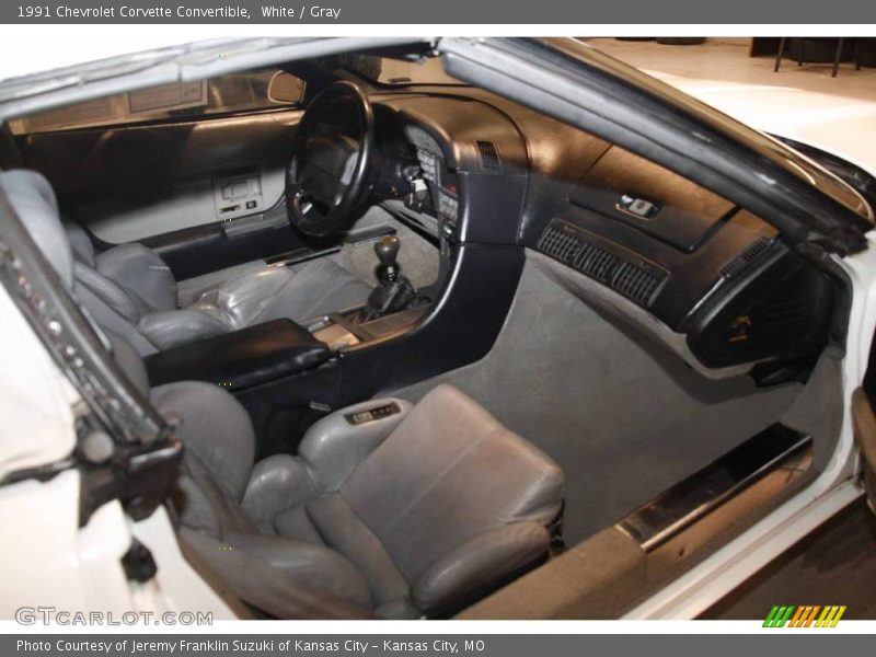 White / Gray 1991 Chevrolet Corvette Convertible