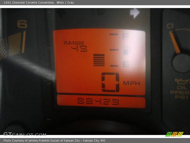 White / Gray 1991 Chevrolet Corvette Convertible