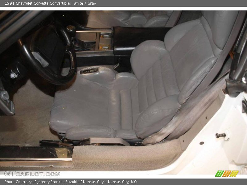 White / Gray 1991 Chevrolet Corvette Convertible