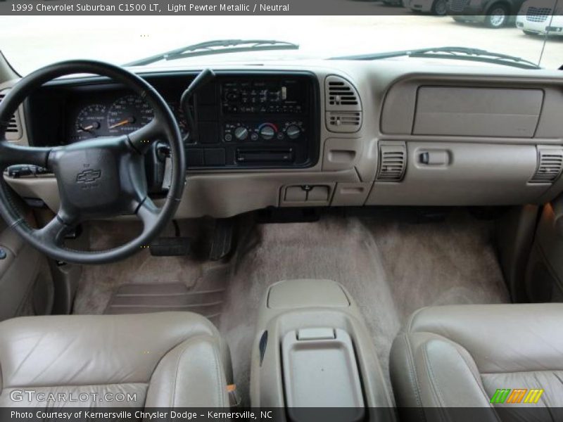 Light Pewter Metallic / Neutral 1999 Chevrolet Suburban C1500 LT