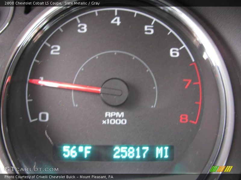 Slate Metallic / Gray 2008 Chevrolet Cobalt LS Coupe