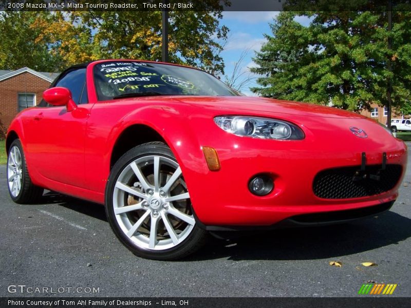 True Red / Black 2008 Mazda MX-5 Miata Touring Roadster