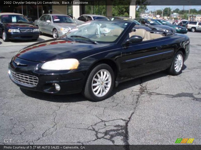 Black / Sandstone 2002 Chrysler Sebring LXi Convertible