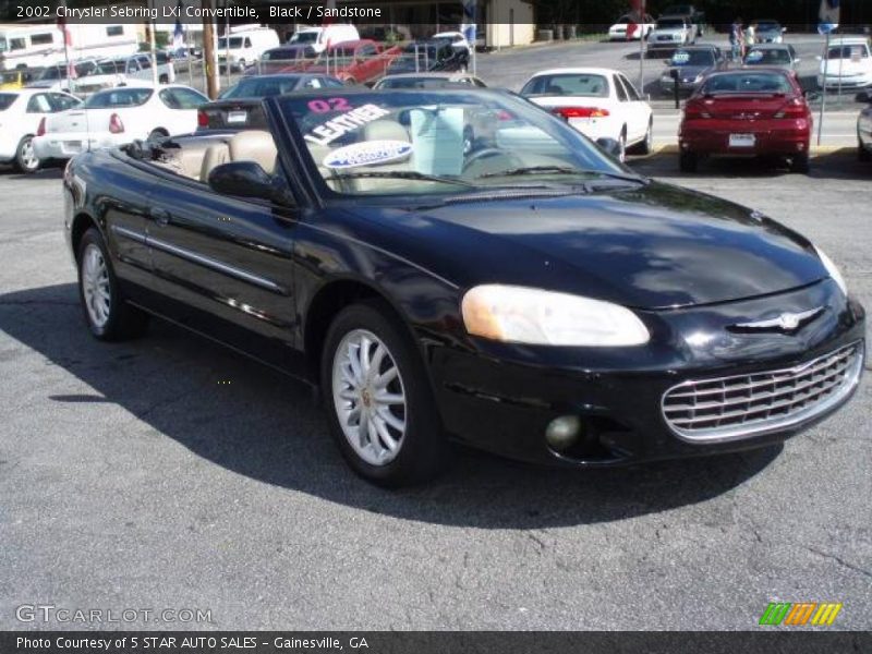 Black / Sandstone 2002 Chrysler Sebring LXi Convertible