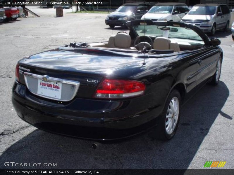 Black / Sandstone 2002 Chrysler Sebring LXi Convertible