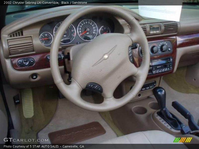 Black / Sandstone 2002 Chrysler Sebring LXi Convertible