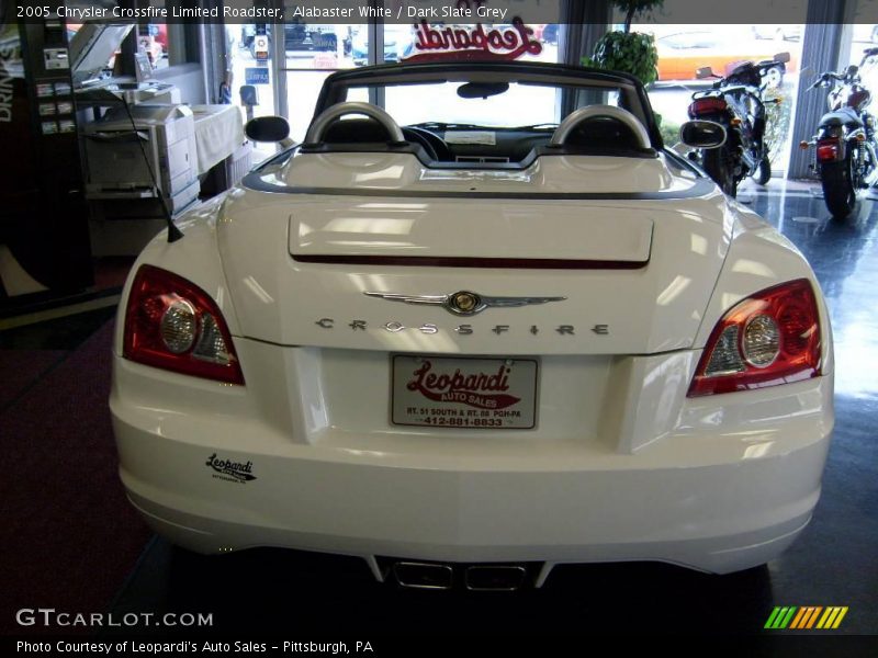 Alabaster White / Dark Slate Grey 2005 Chrysler Crossfire Limited Roadster