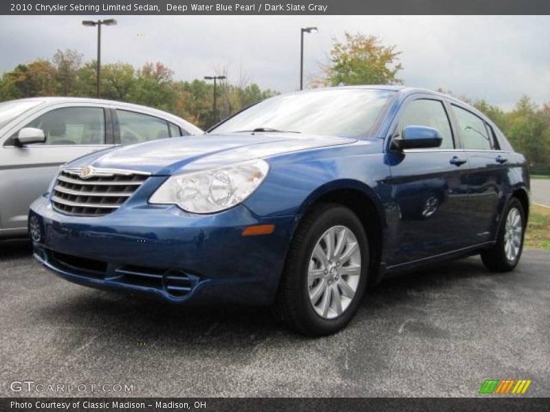 Deep Water Blue Pearl / Dark Slate Gray 2010 Chrysler Sebring Limited Sedan
