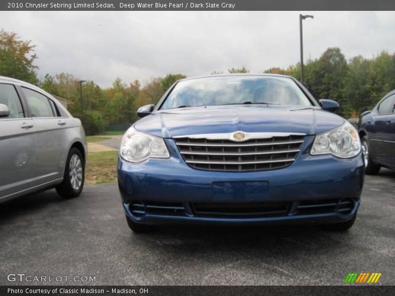 Deep Water Blue Pearl / Dark Slate Gray 2010 Chrysler Sebring Limited Sedan