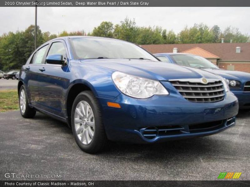 Deep Water Blue Pearl / Dark Slate Gray 2010 Chrysler Sebring Limited Sedan