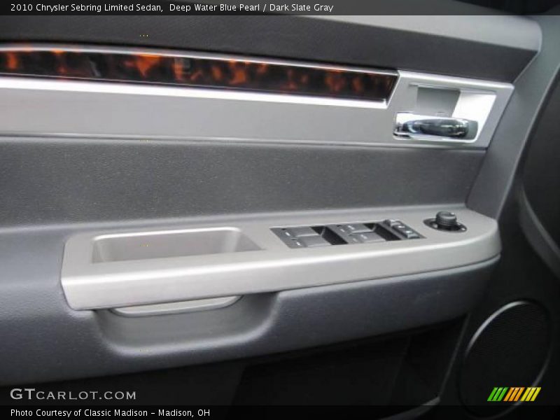 Deep Water Blue Pearl / Dark Slate Gray 2010 Chrysler Sebring Limited Sedan