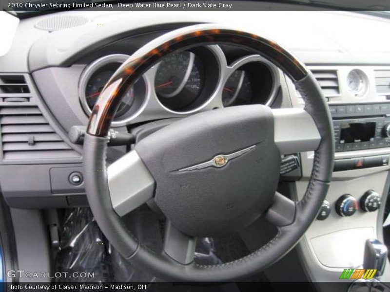 Deep Water Blue Pearl / Dark Slate Gray 2010 Chrysler Sebring Limited Sedan