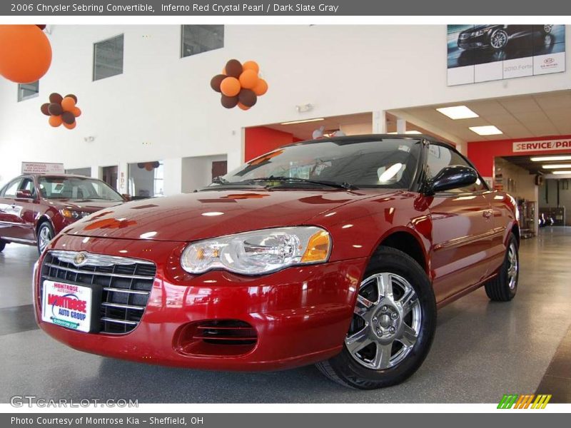 Inferno Red Crystal Pearl / Dark Slate Gray 2006 Chrysler Sebring Convertible