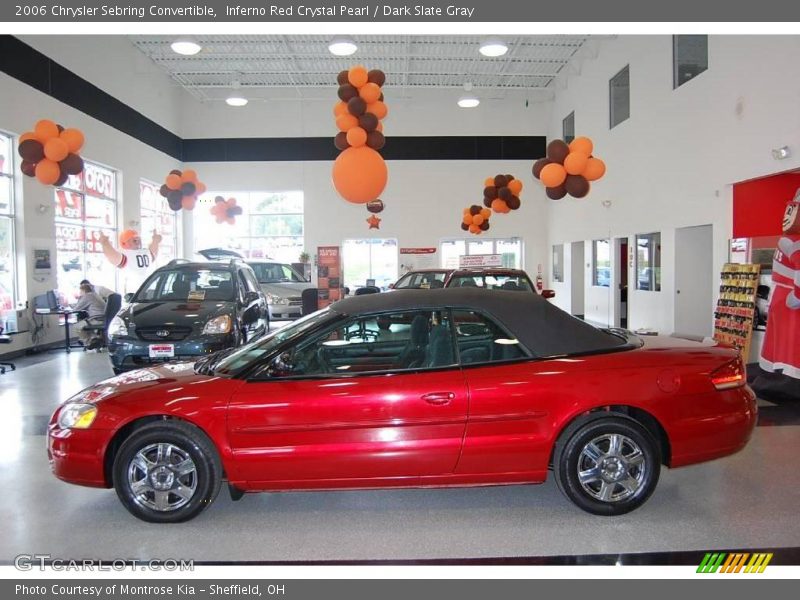 Inferno Red Crystal Pearl / Dark Slate Gray 2006 Chrysler Sebring Convertible