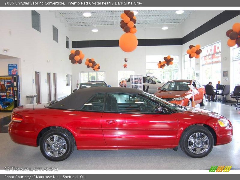 Inferno Red Crystal Pearl / Dark Slate Gray 2006 Chrysler Sebring Convertible
