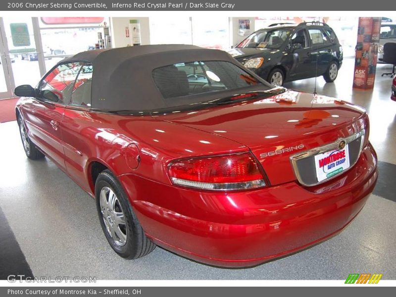 Inferno Red Crystal Pearl / Dark Slate Gray 2006 Chrysler Sebring Convertible