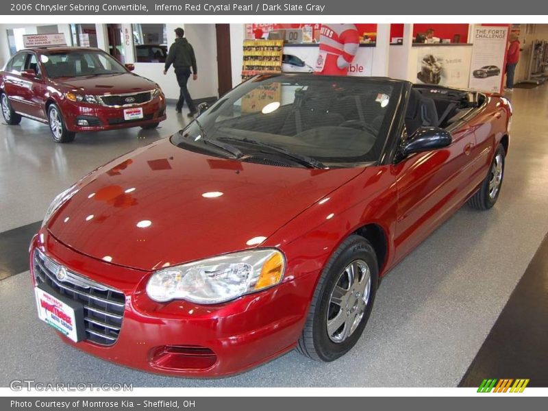 Inferno Red Crystal Pearl / Dark Slate Gray 2006 Chrysler Sebring Convertible