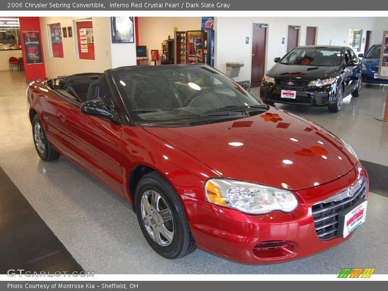 Inferno Red Crystal Pearl / Dark Slate Gray 2006 Chrysler Sebring Convertible