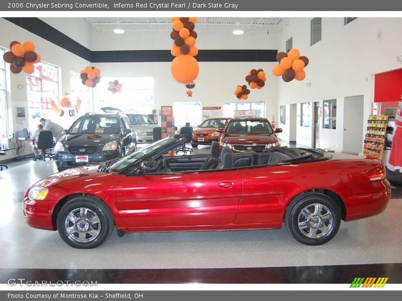 Inferno Red Crystal Pearl / Dark Slate Gray 2006 Chrysler Sebring Convertible