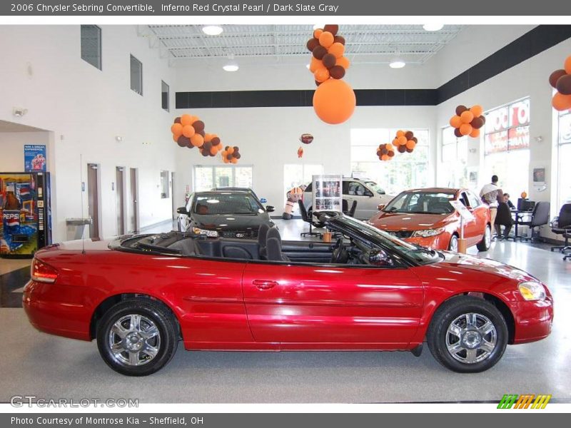 Inferno Red Crystal Pearl / Dark Slate Gray 2006 Chrysler Sebring Convertible