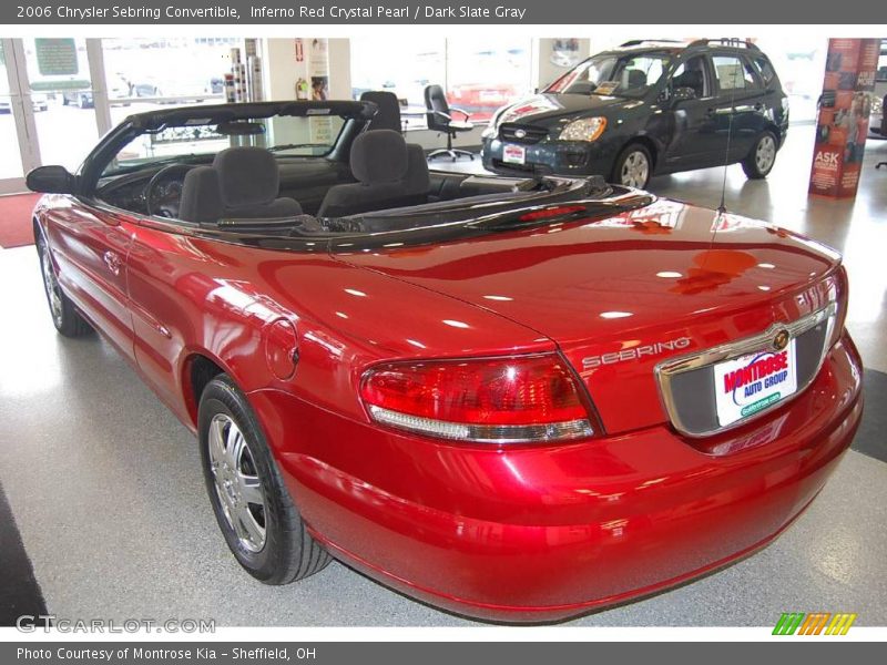 Inferno Red Crystal Pearl / Dark Slate Gray 2006 Chrysler Sebring Convertible