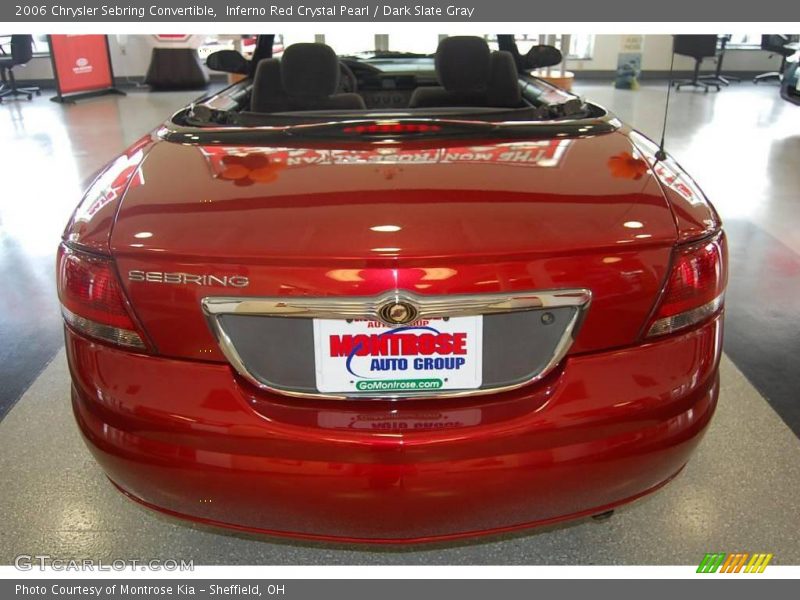 Inferno Red Crystal Pearl / Dark Slate Gray 2006 Chrysler Sebring Convertible
