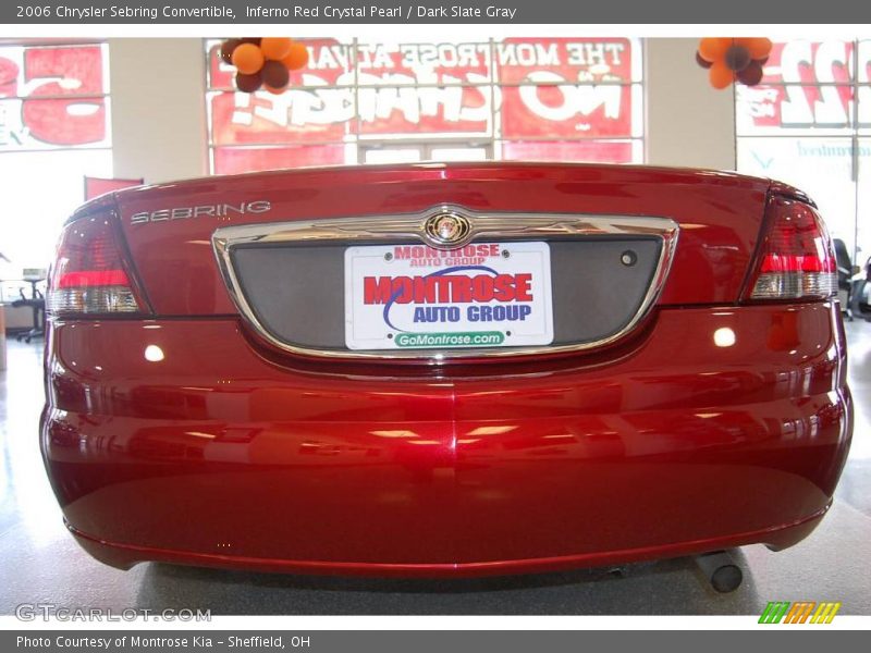 Inferno Red Crystal Pearl / Dark Slate Gray 2006 Chrysler Sebring Convertible