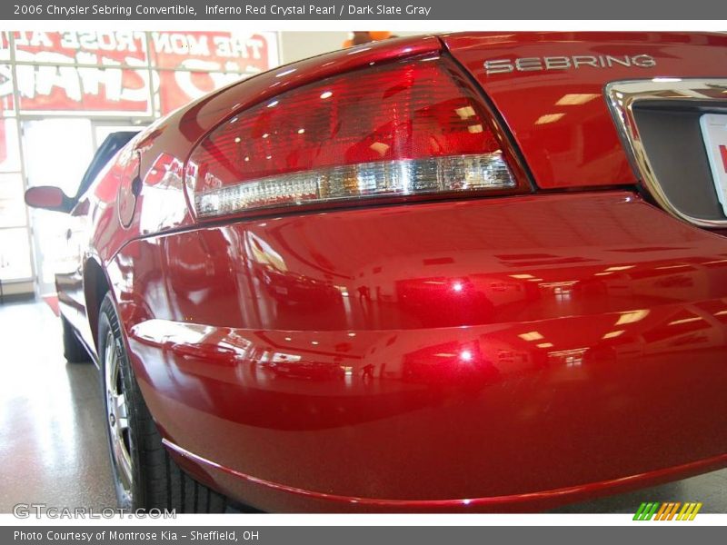 Inferno Red Crystal Pearl / Dark Slate Gray 2006 Chrysler Sebring Convertible
