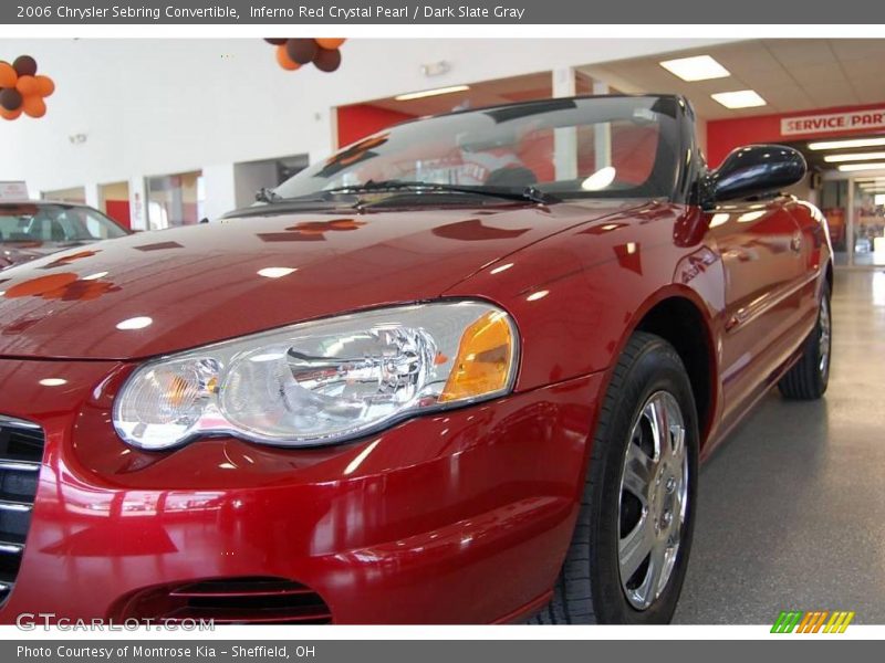 Inferno Red Crystal Pearl / Dark Slate Gray 2006 Chrysler Sebring Convertible