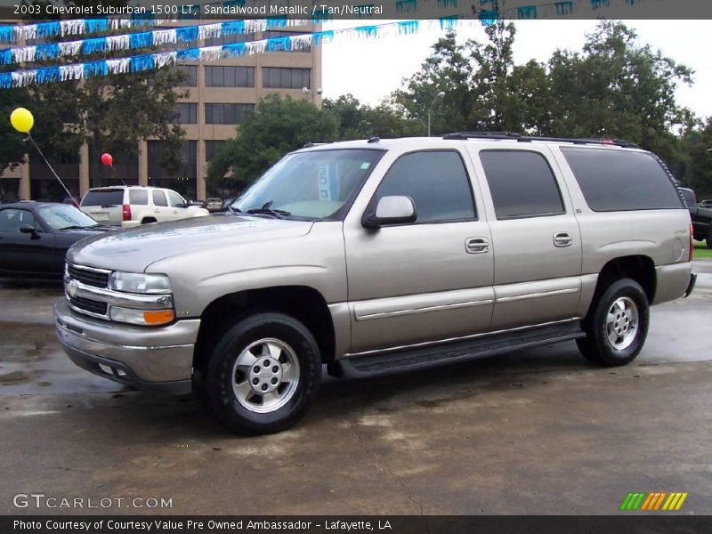 Sandalwood Metallic / Tan/Neutral 2003 Chevrolet Suburban 1500 LT