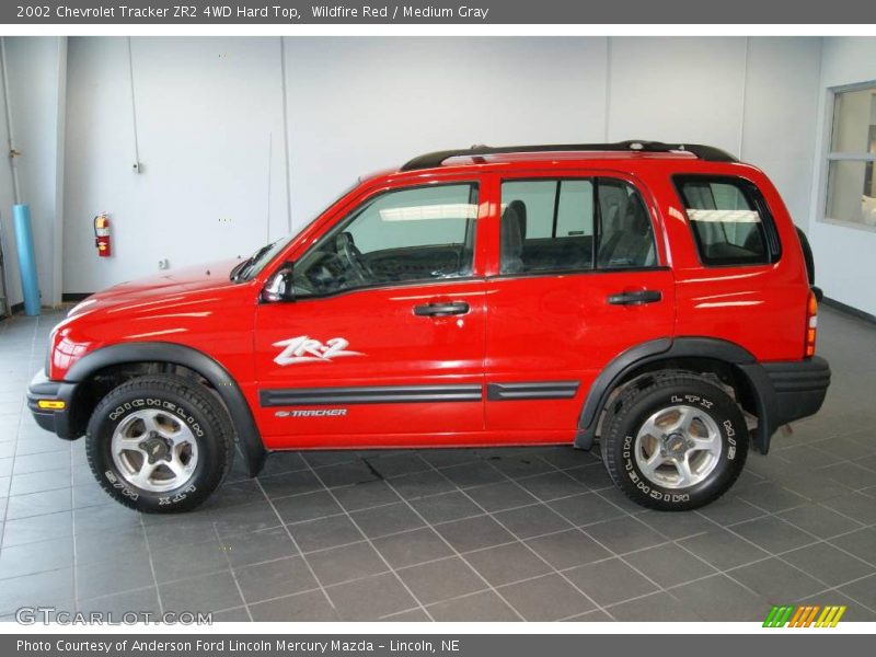 Wildfire Red / Medium Gray 2002 Chevrolet Tracker ZR2 4WD Hard Top