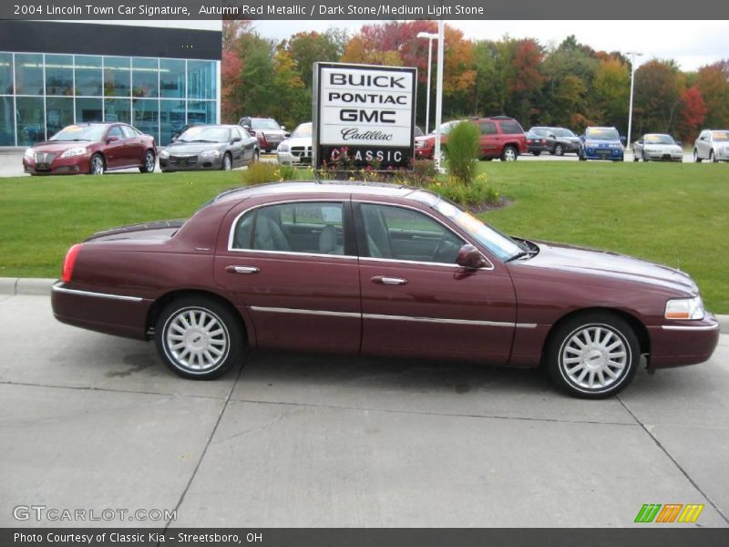 Autumn Red Metallic / Dark Stone/Medium Light Stone 2004 Lincoln Town Car Signature