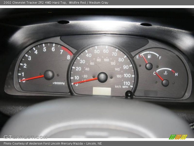 Wildfire Red / Medium Gray 2002 Chevrolet Tracker ZR2 4WD Hard Top