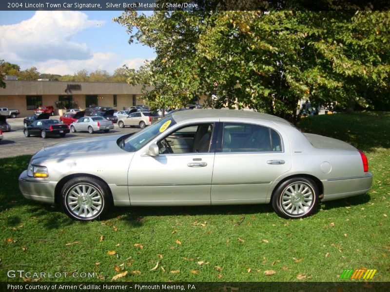 Silver Birch Metallic / Shale/Dove 2004 Lincoln Town Car Signature