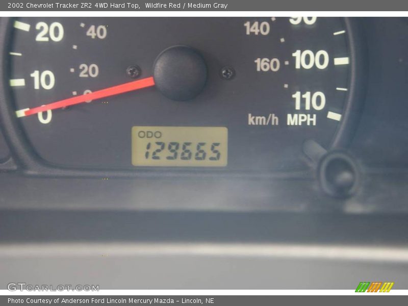 Wildfire Red / Medium Gray 2002 Chevrolet Tracker ZR2 4WD Hard Top