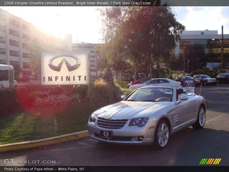 Bright Silver Metallic / Dark Slate Gray/Cedar 2008 Chrysler Crossfire Limited Roadster