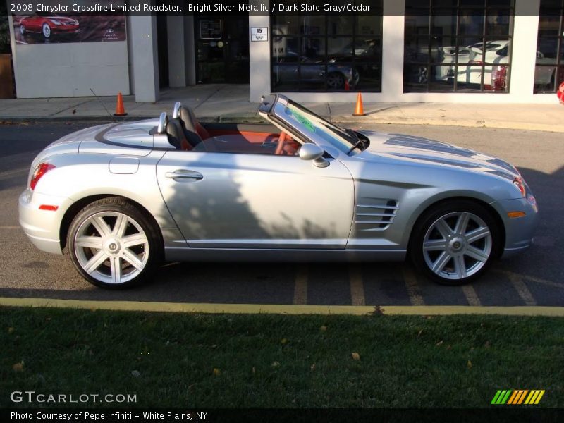 Bright Silver Metallic / Dark Slate Gray/Cedar 2008 Chrysler Crossfire Limited Roadster