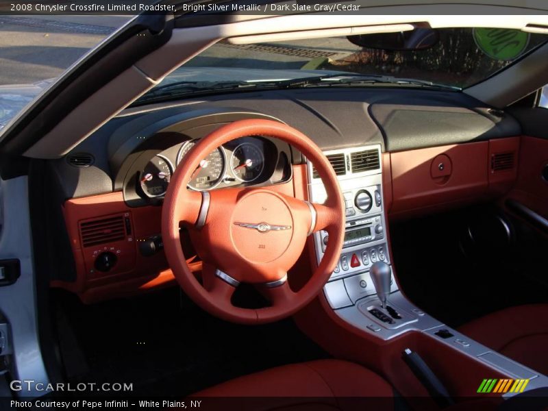 Bright Silver Metallic / Dark Slate Gray/Cedar 2008 Chrysler Crossfire Limited Roadster