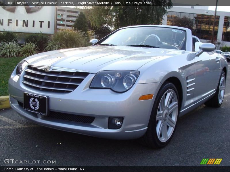 Bright Silver Metallic / Dark Slate Gray/Cedar 2008 Chrysler Crossfire Limited Roadster