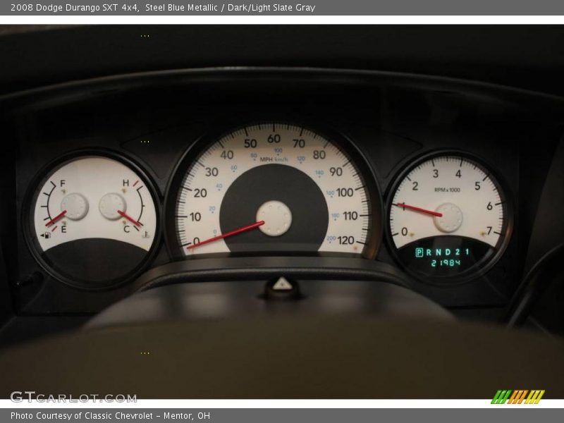 Steel Blue Metallic / Dark/Light Slate Gray 2008 Dodge Durango SXT 4x4