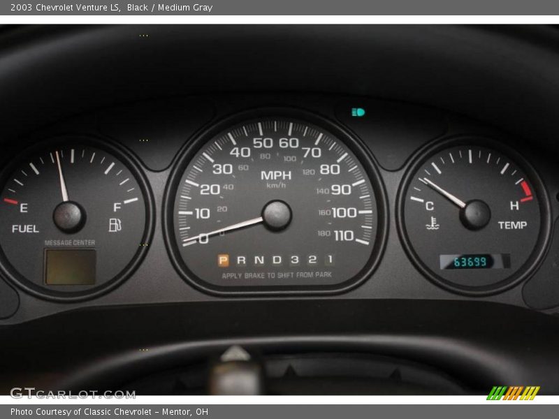 Black / Medium Gray 2003 Chevrolet Venture LS